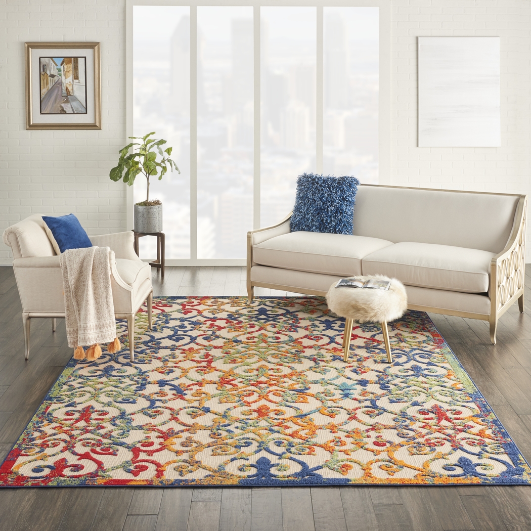 Drayce Multi 8' x 11' Indoor/Outdoor Rug - Thumbnail - Image 8
