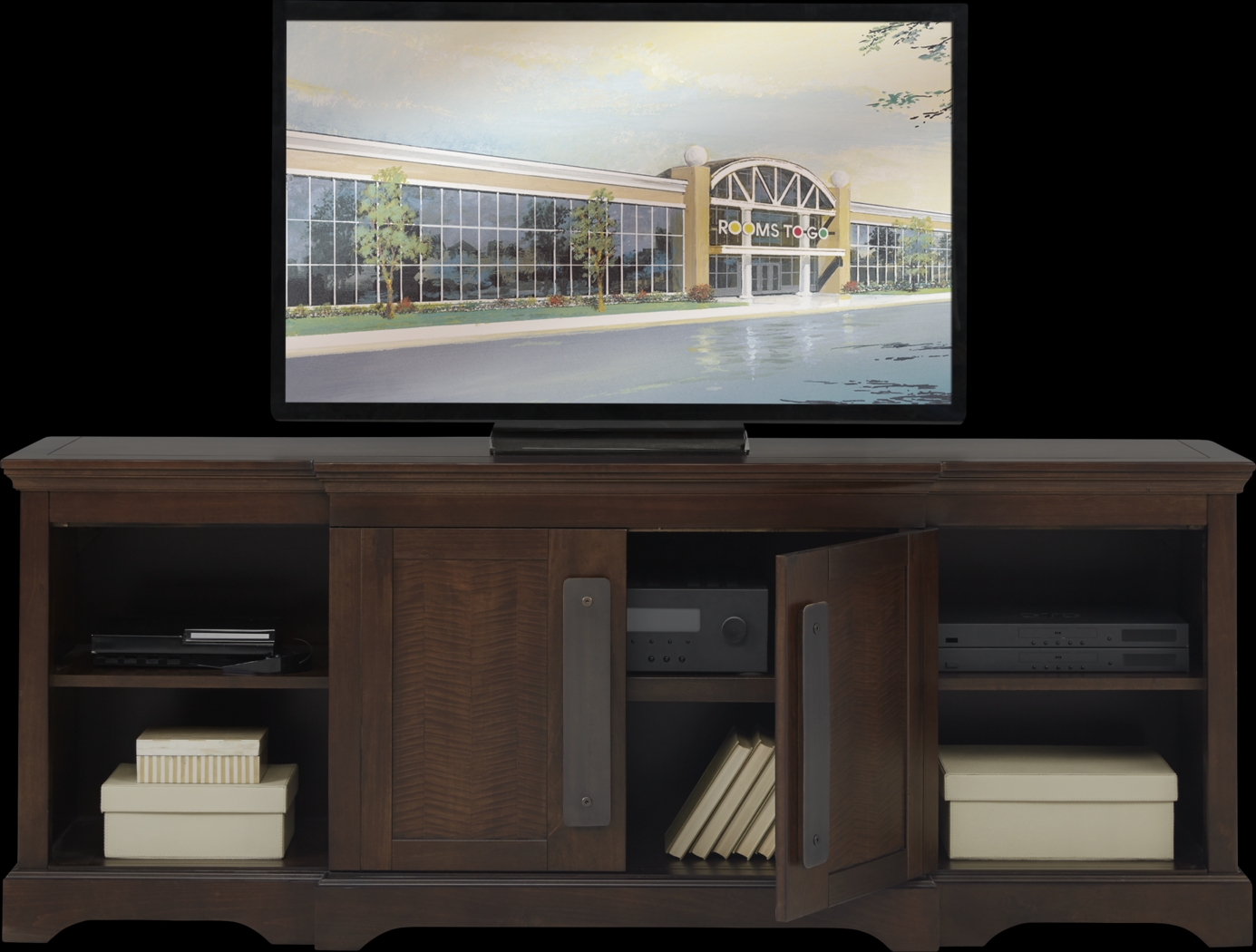 Drayden Hill Brown 80 in. Console - Thumbnail - Image 2