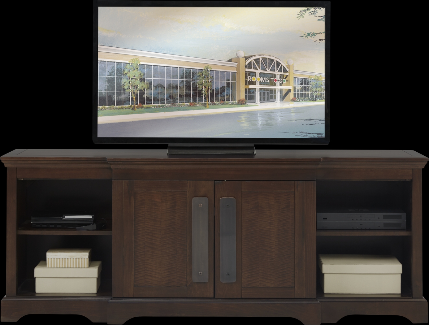 Drayden Hill Brown 80 in. Console - Thumbnail - Image 1