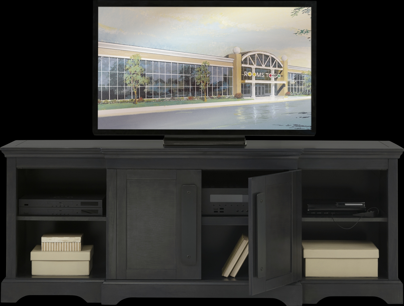 Drayden Hill Gray 80 in. Console - Thumbnail - Image 2