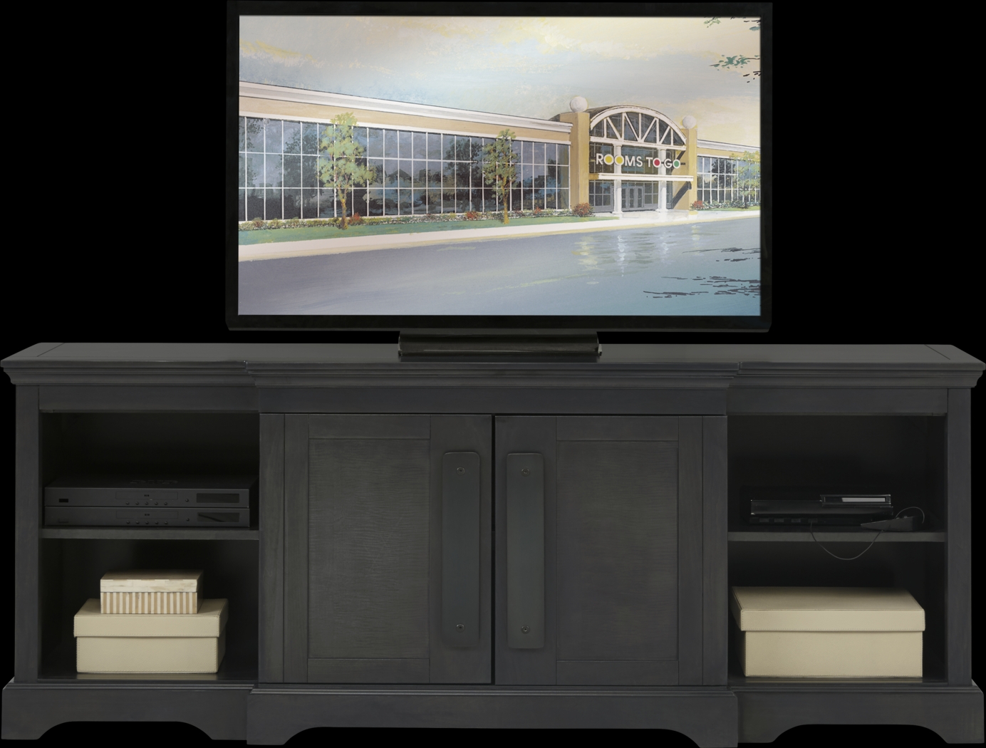 Drayden Hill Gray 80 in. Console - Thumbnail - Image 1