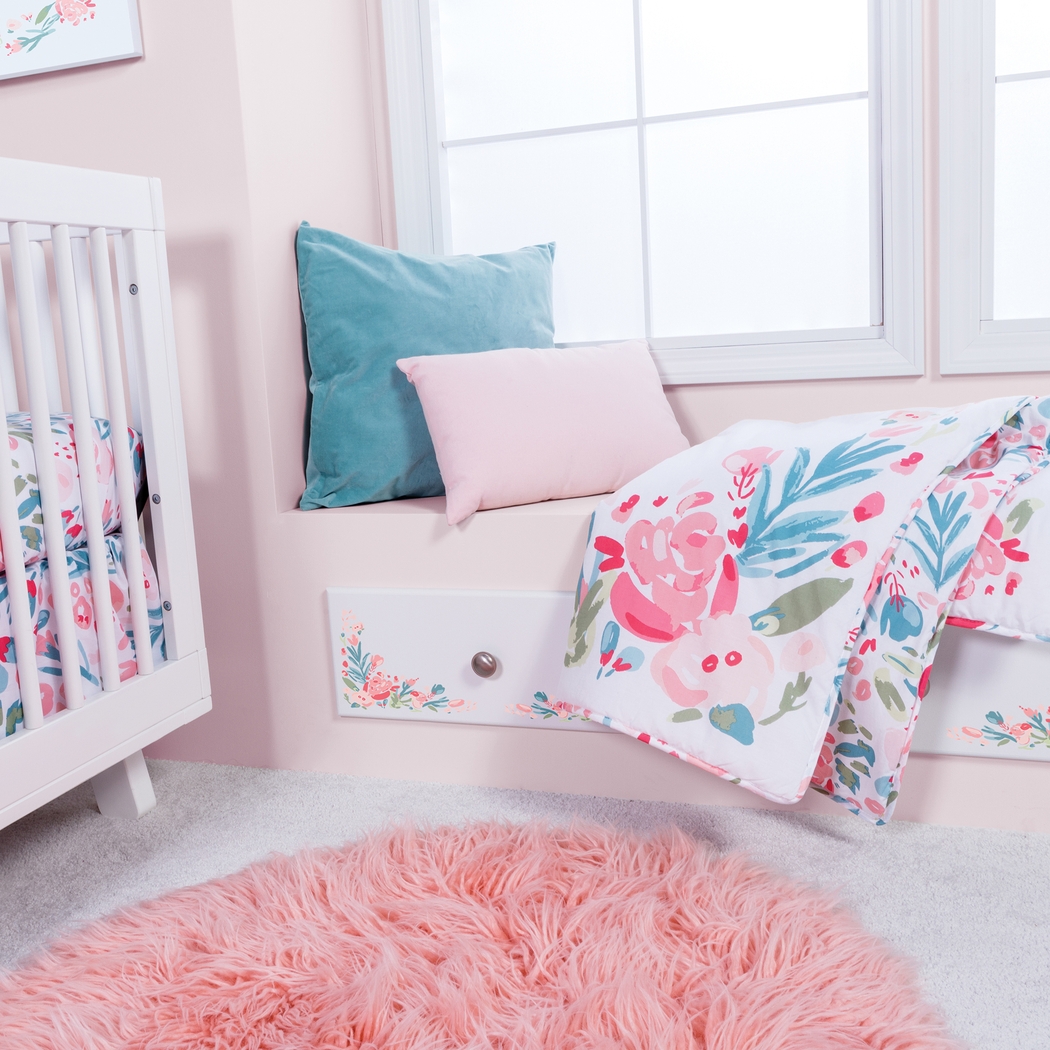 Dream Blossom Pink 3 Pc Baby Bedding Set - Thumbnail - Image 7
