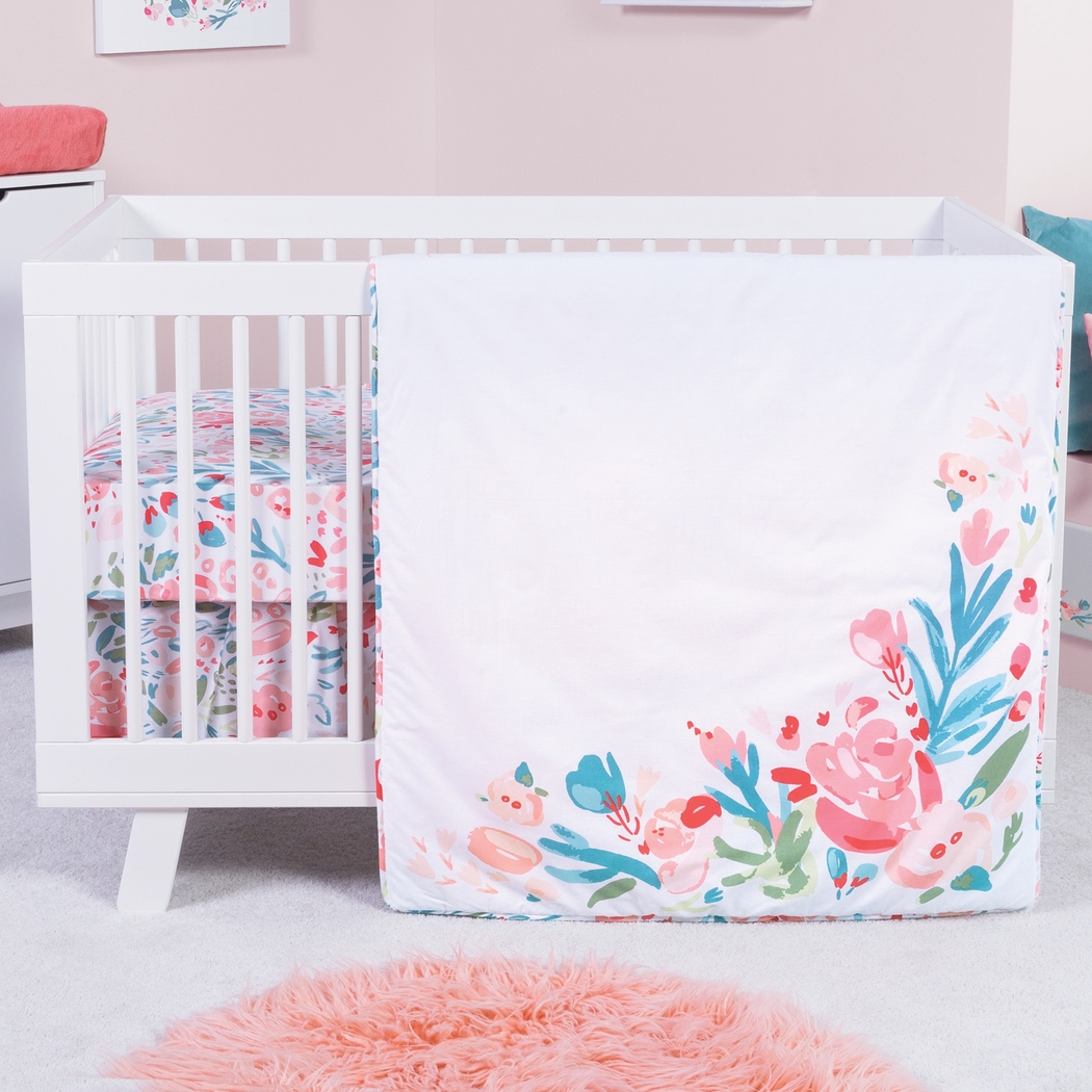 Dream Blossom Pink 3 Pc Baby Bedding Set - Thumbnail - Image 1