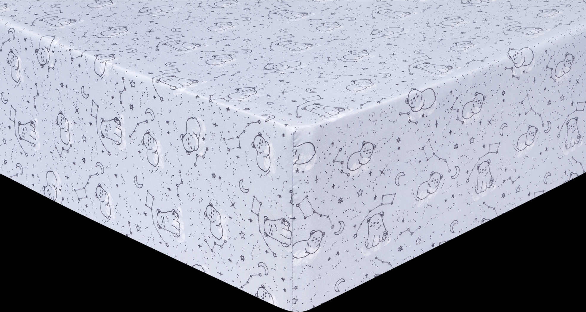 Dreamy Bear White 4 Pc Baby Bedding Set - Thumbnail - Image 7