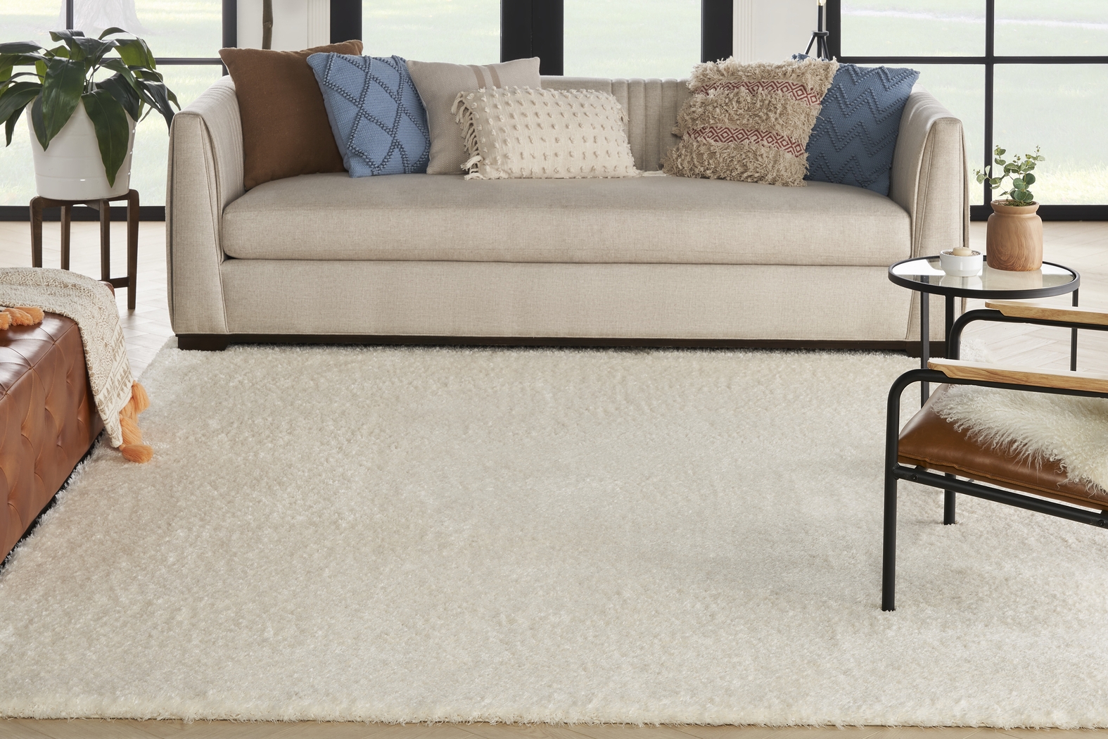 Dreamy Shag Ivory 5'3 x 7'3 Rug - Thumbnail - Image 2