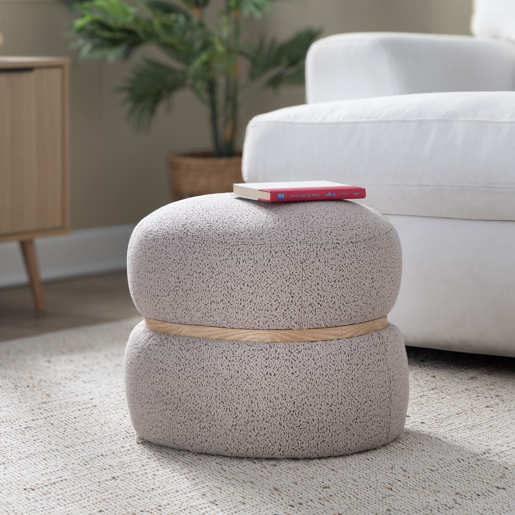 Dreim Beige Ottoman - Thumbnail - Image 2