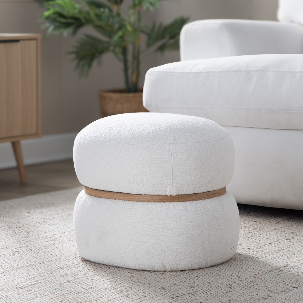 Dreim Cream Ottoman - Thumbnail - Image 3