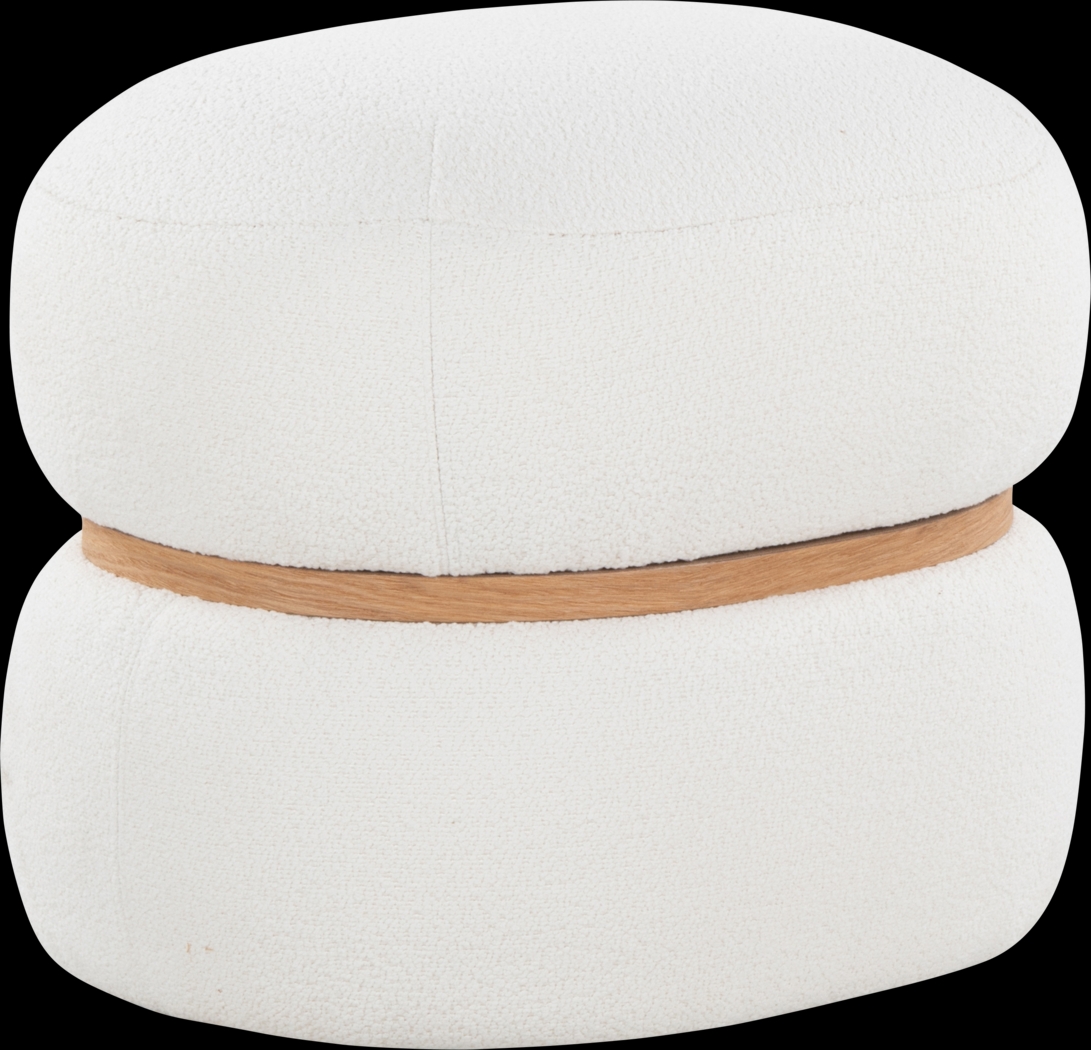 Dreim Cream Ottoman - Thumbnail - Image 1