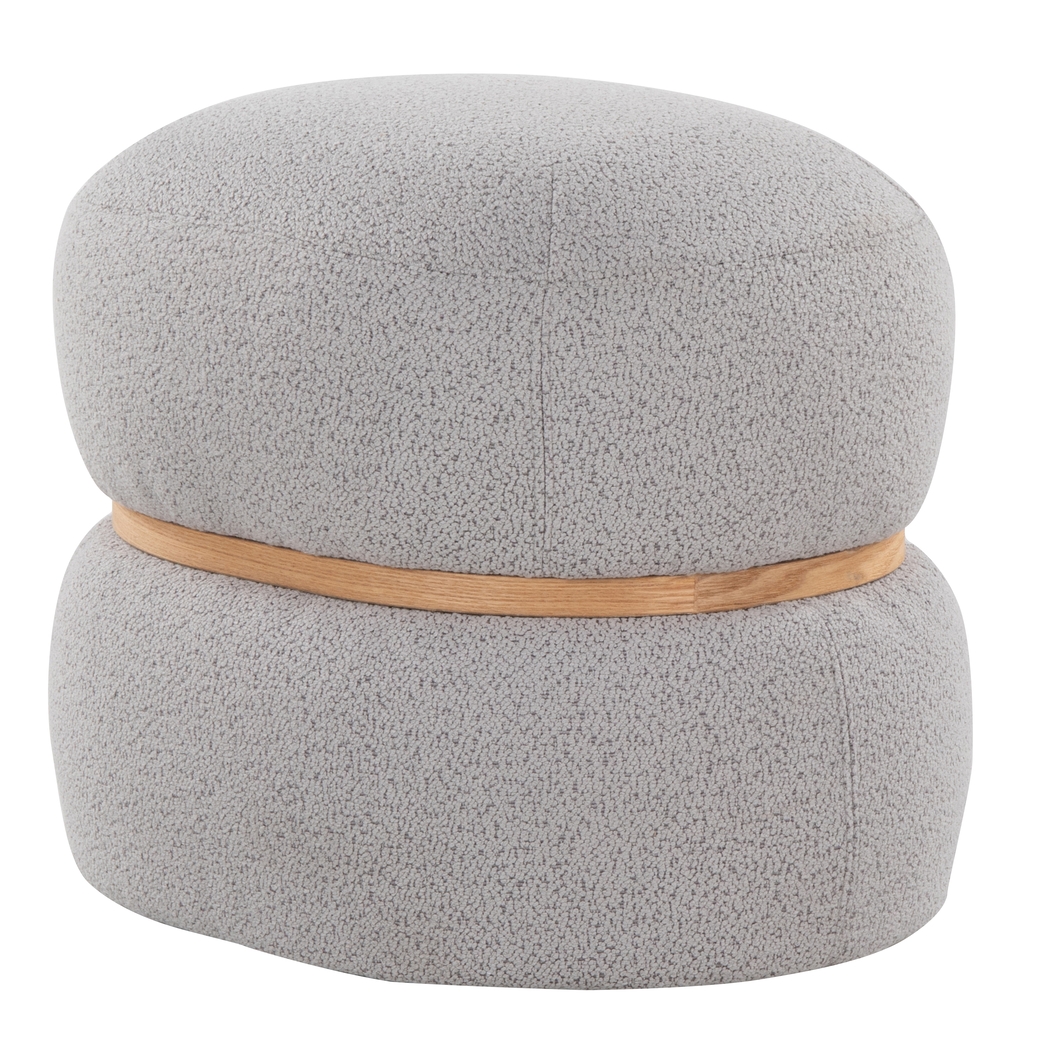 Dreim Gray Ottoman - Thumbnail - Image 5