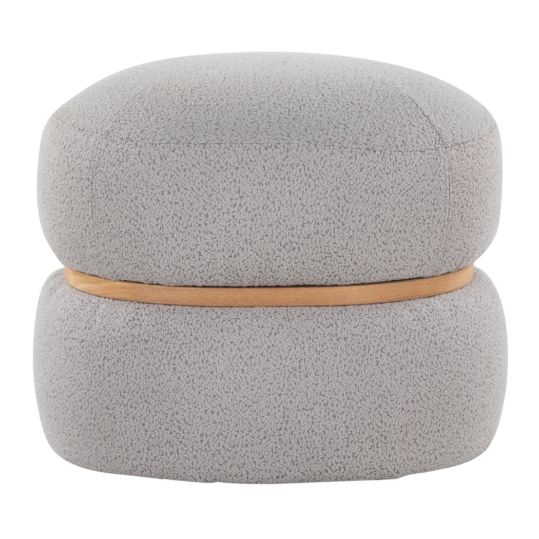 Dreim Gray Ottoman - Thumbnail - Image 6