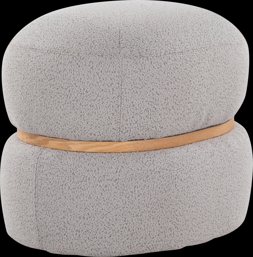 Dreim Gray Ottoman - Thumbnail - Image 1