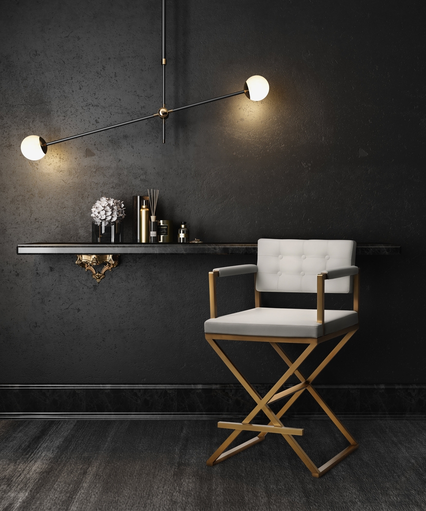 Drela White Counter Height Stool - Thumbnail - Image 8