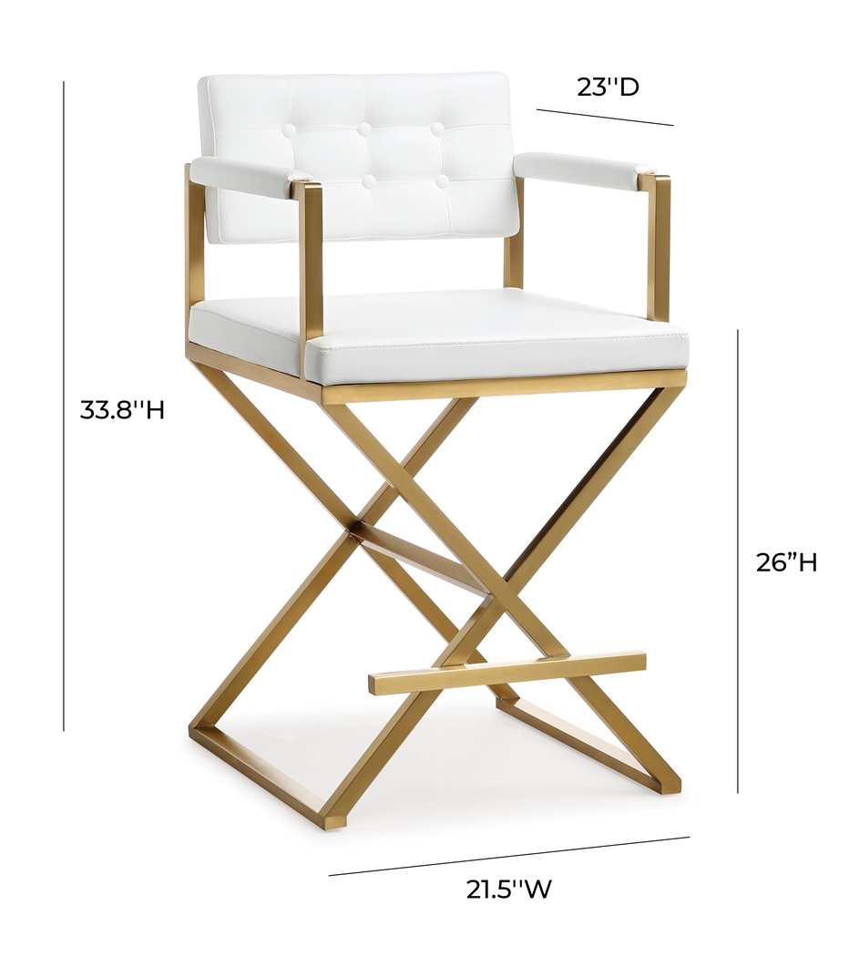 Drela White Counter Height Stool - Thumbnail - Image 9