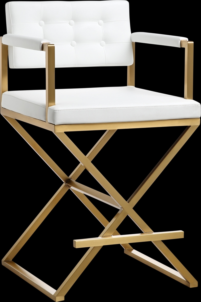 Drela White Counter Height Stool - Thumbnail - Image 1