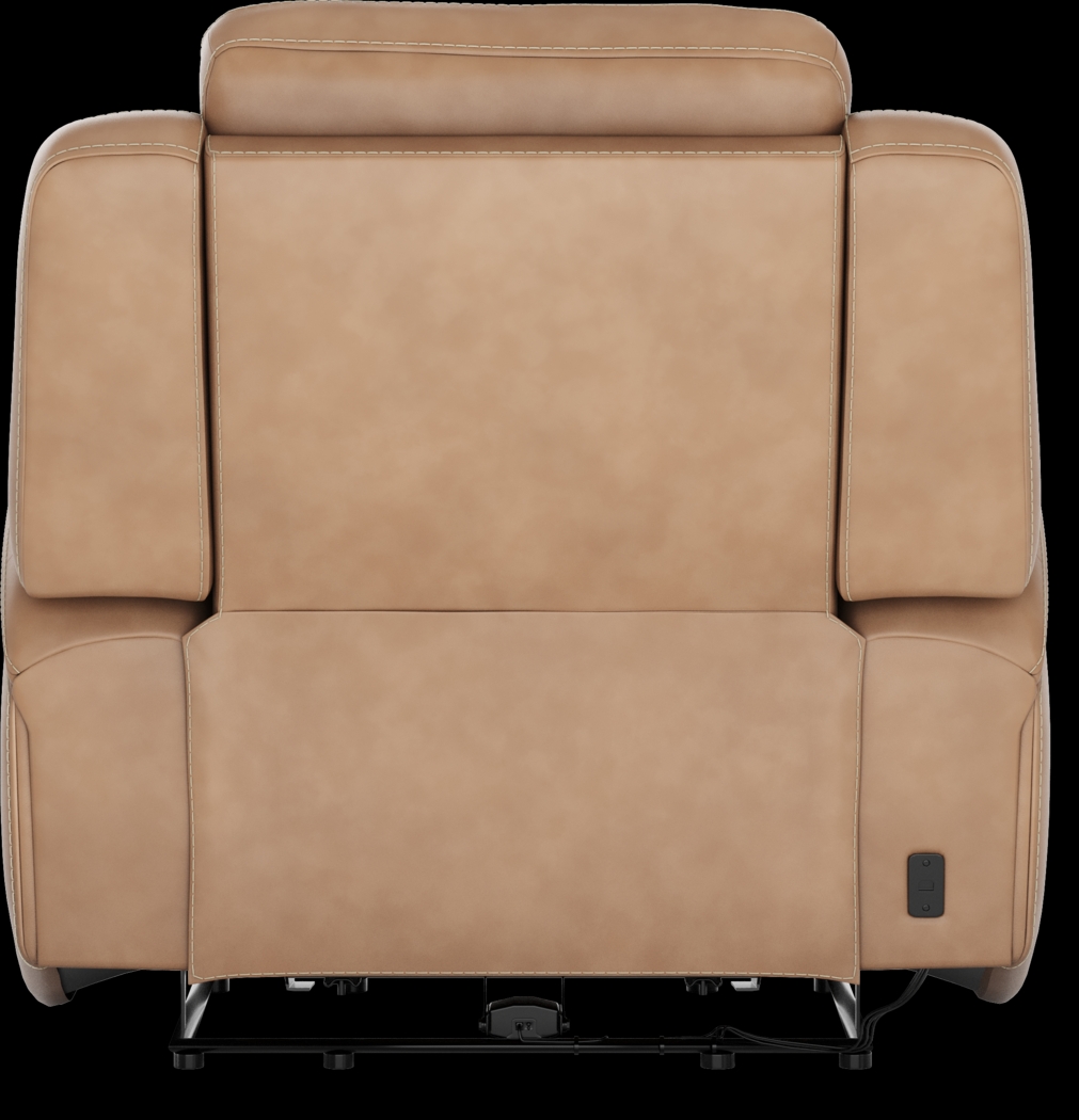 Davidson Caramel Leather Dual Power Recliner - Thumbnail - Image 3