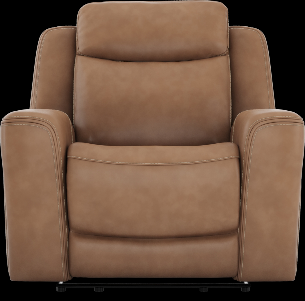 Davidson Caramel Leather 8 Pc Dual Power Reclining Living Room - Thumbnail - Image 23