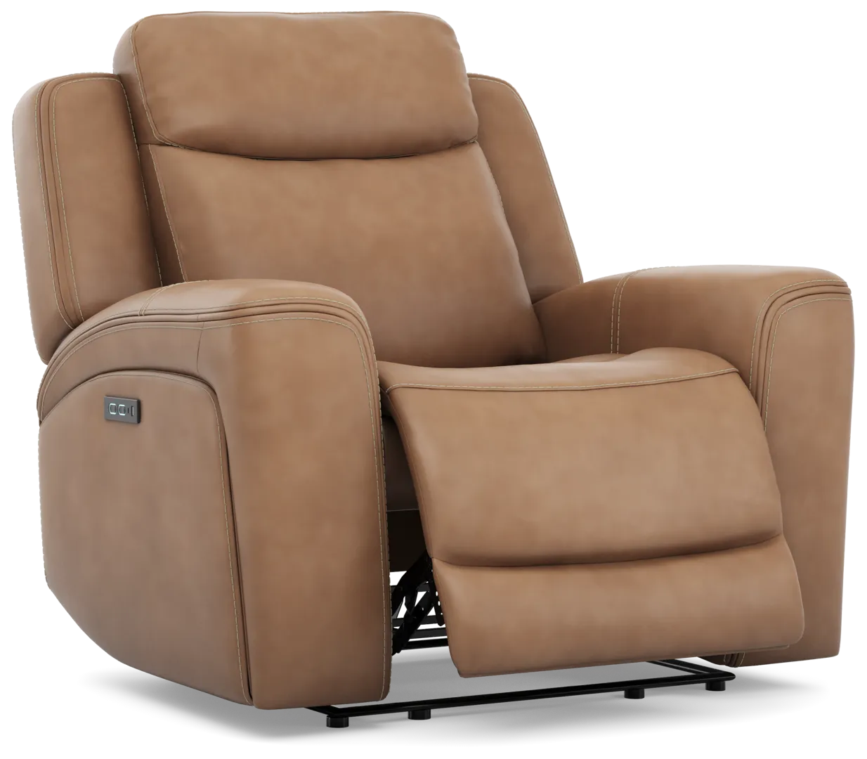 caramel dual power recliner