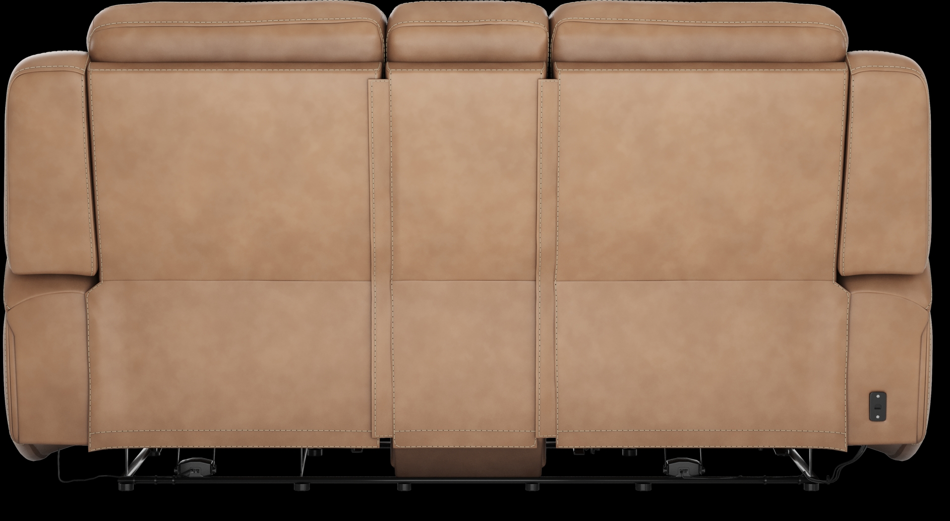 Davidson Caramel Leather 7 Pc Dual Power Reclining Living Room - Thumbnail - Image 12