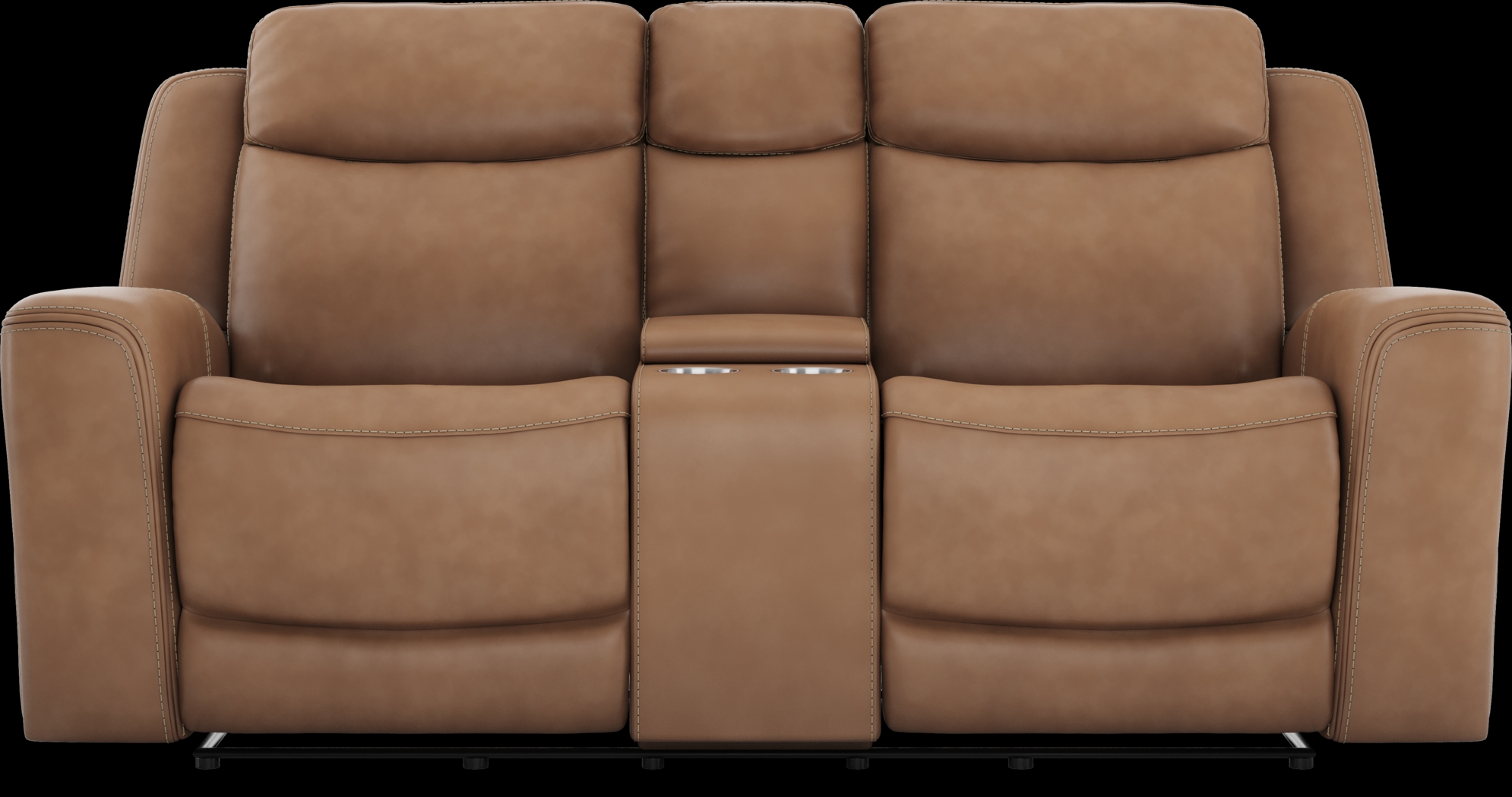 Davidson Caramel Leather 7 Pc Dual Power Reclining Living Room - Thumbnail - Image 13