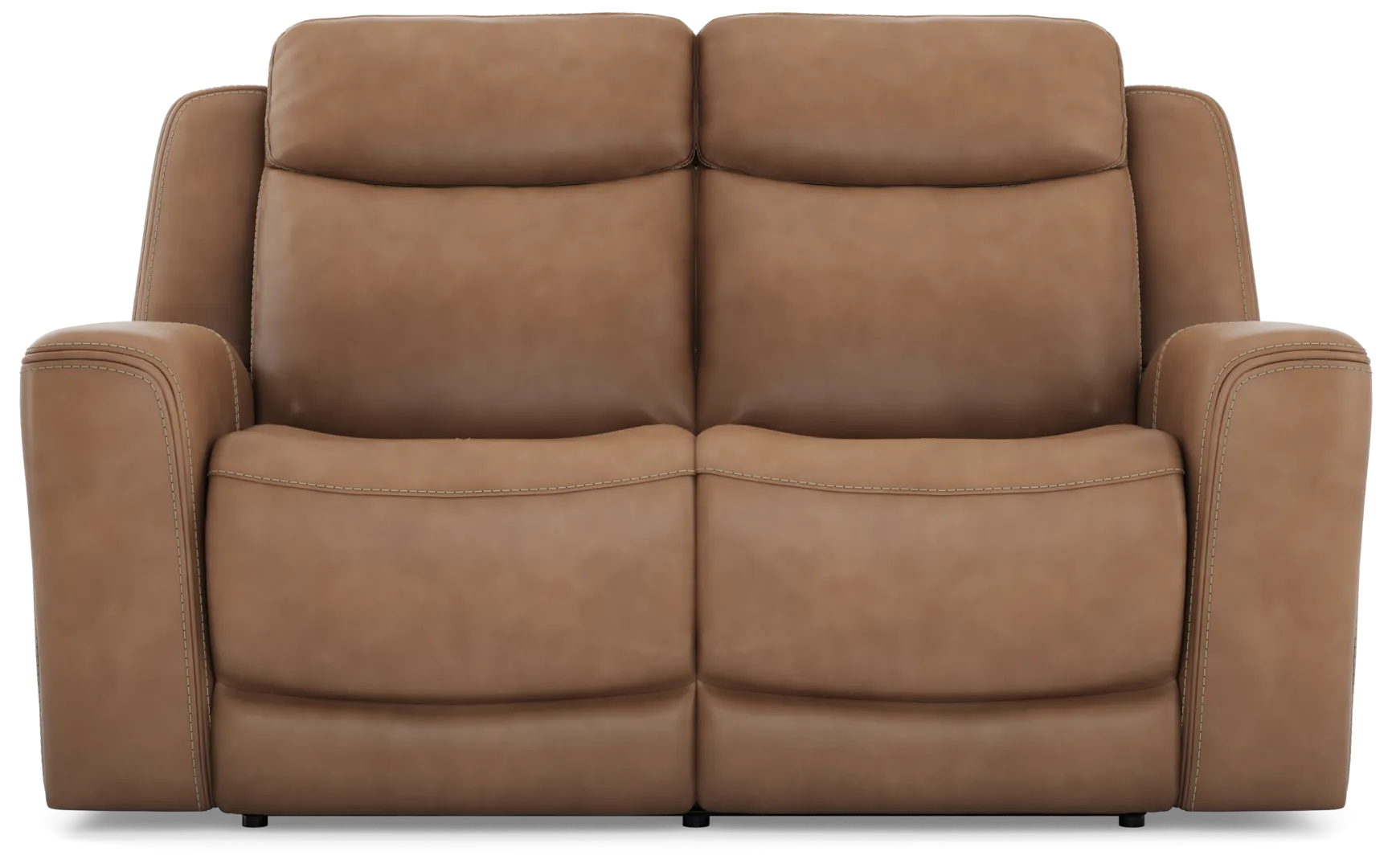 caramel stationary loveseat