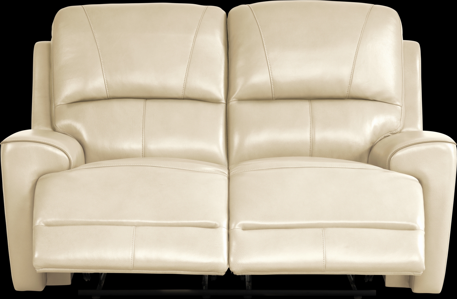 Fremont Almond Leather Reclining Loveseat - Thumbnail - Image 1