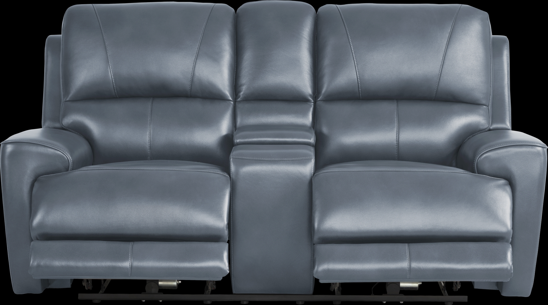 Fremont Blue Leather 3 Pc Dual Power Reclining Living Room - Thumbnail - Image 8