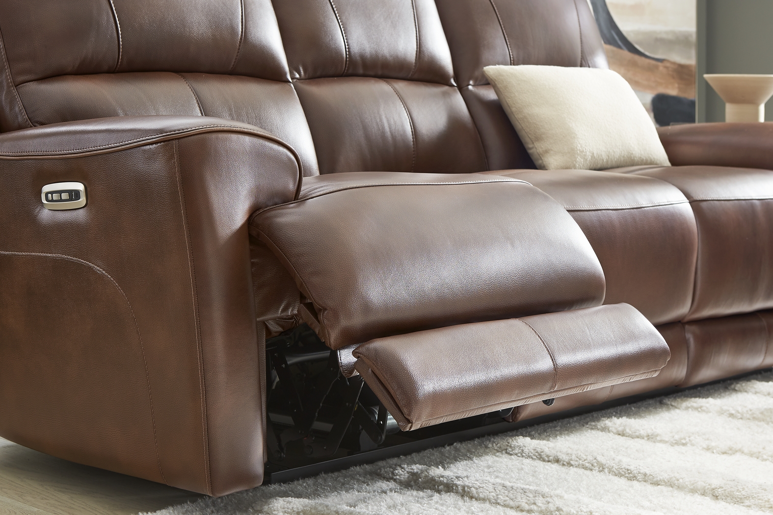 Fremont Brown Leather 2 Pc Dual Power Reclining Living Room - Thumbnail - Image 4