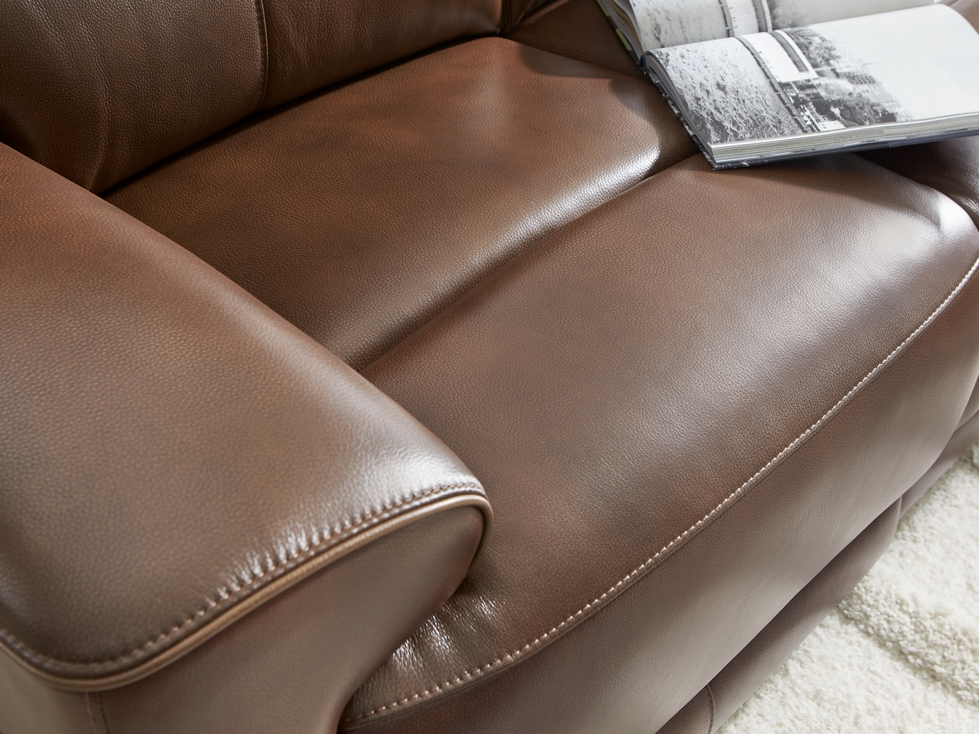 Fremont Brown Leather 2 Pc Dual Power Reclining Living Room - Thumbnail - Image 5