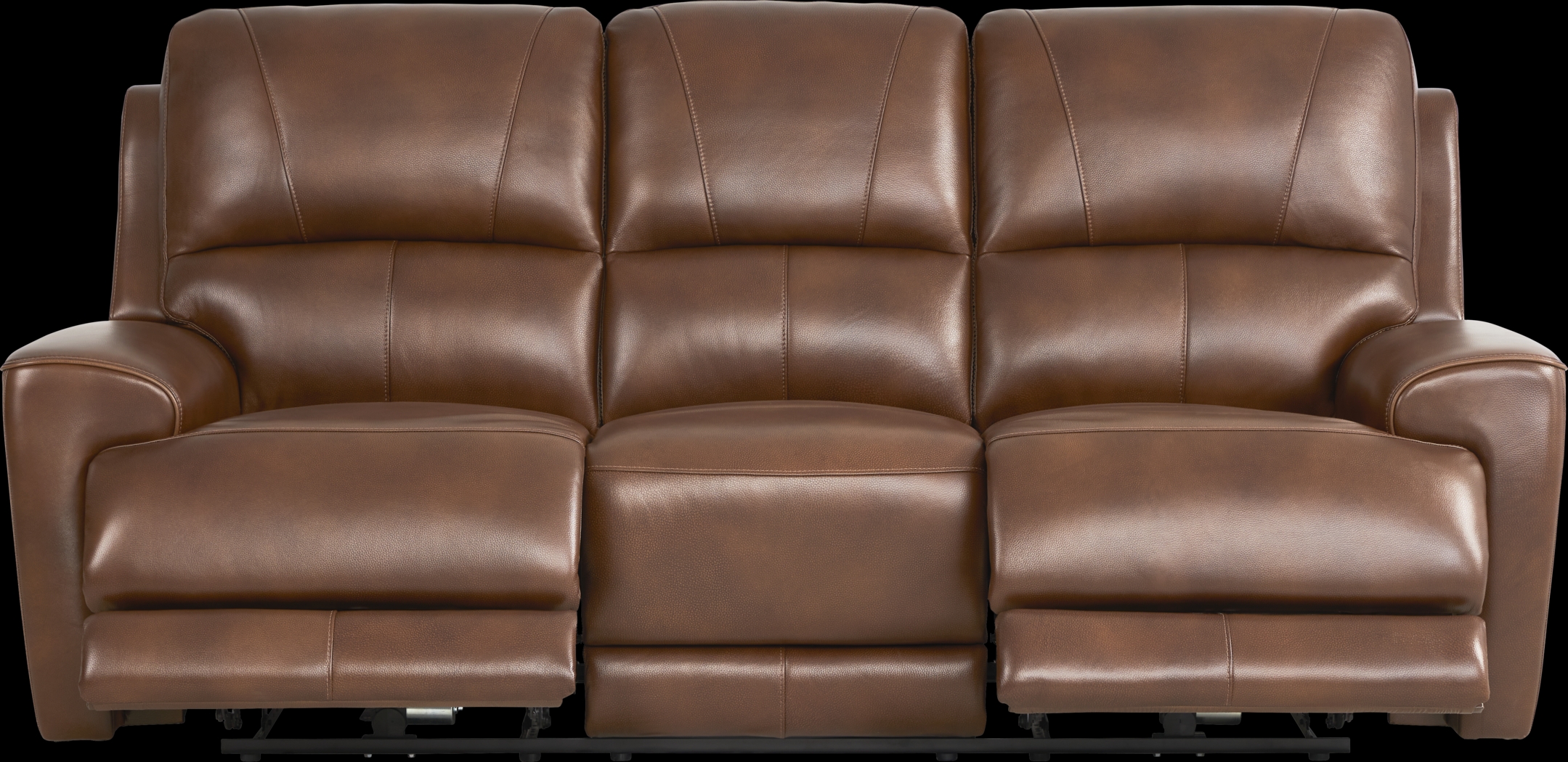 Fremont Brown Leather 2 Pc Dual Power Reclining Living Room - Thumbnail - Image 2