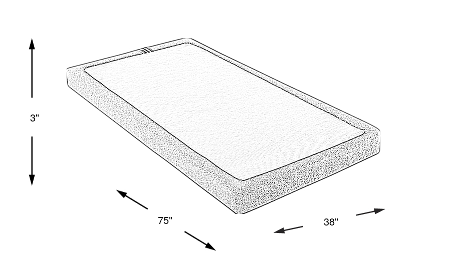 Dimension Image. Please refer to the Dimension Tab on this page for dimension details.