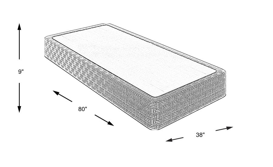 Dimension Image. Please refer to the Dimension Tab on this page for dimension details.