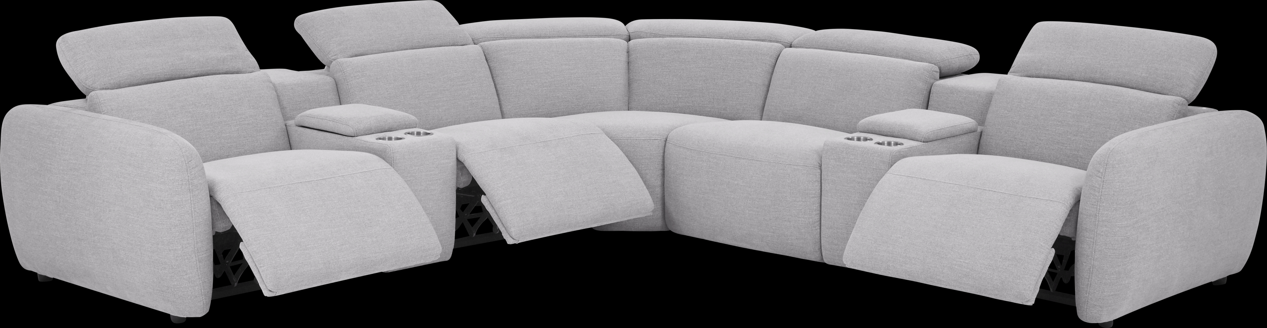 Westlake Light Gray 10 Pc Dual Power Reclining Sectional Living Room - Thumbnail - Image 3