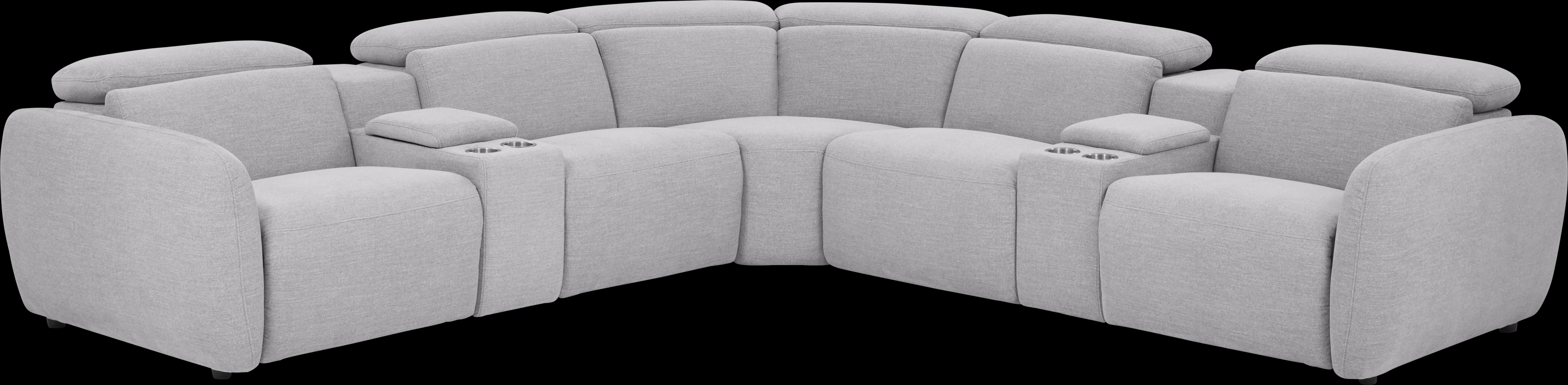 Westlake Light Gray 10 Pc Dual Power Reclining Sectional Living Room - Thumbnail - Image 2