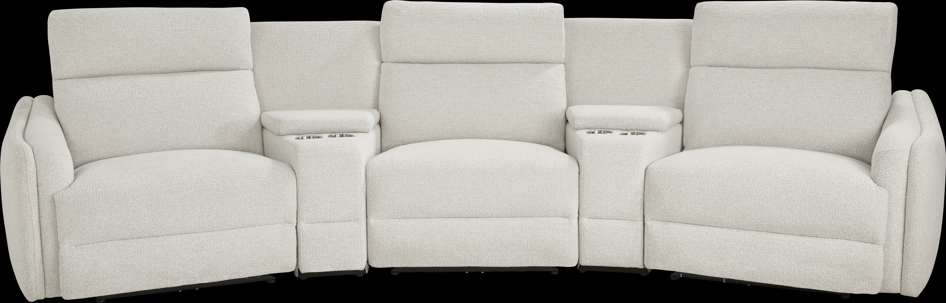 Yountville White 10 Pc Dual Power Reclining Sectional Living Room - Thumbnail - Image 3