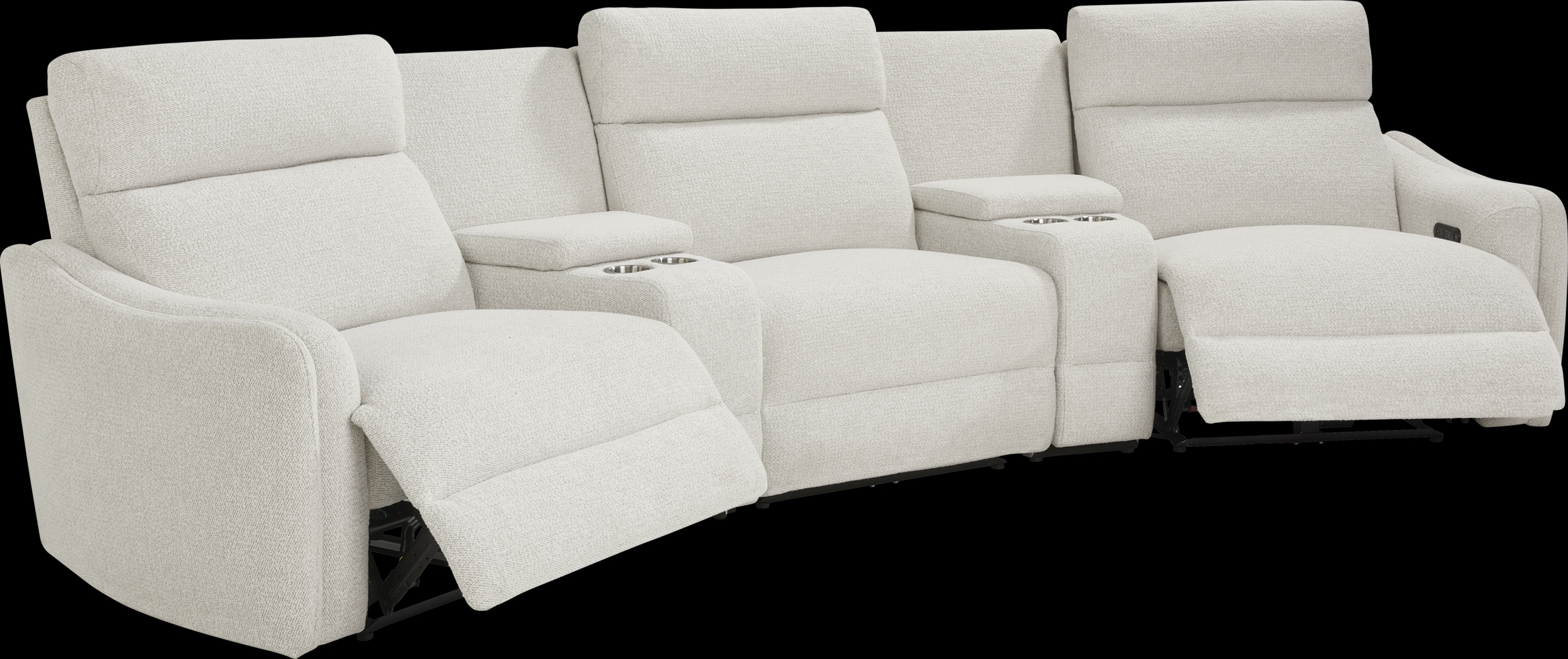 Yountville White 10 Pc Dual Power Reclining Sectional Living Room - Thumbnail - Image 4