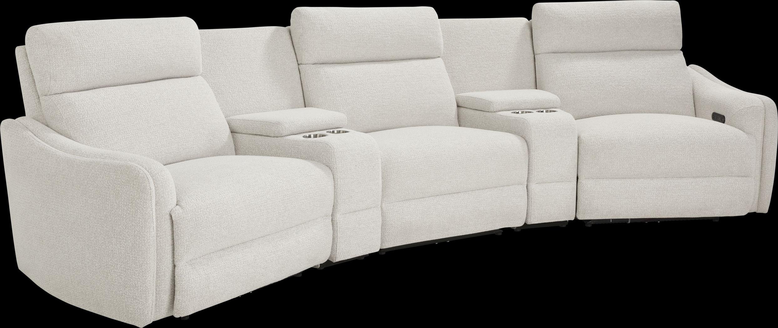 Yountville White 10 Pc Dual Power Reclining Sectional Living Room - Thumbnail - Image 2