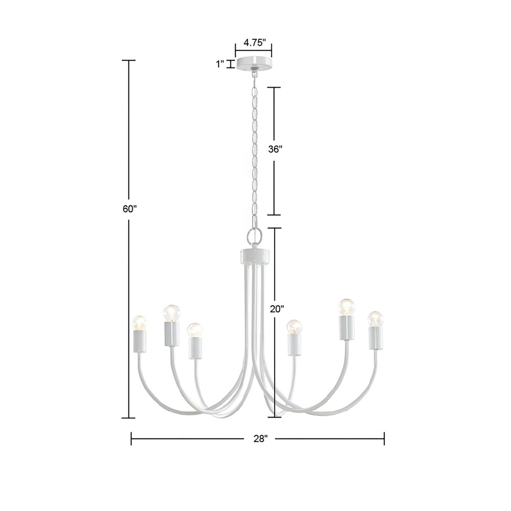 Drew Street White Chandelier - Thumbnail - Image 5