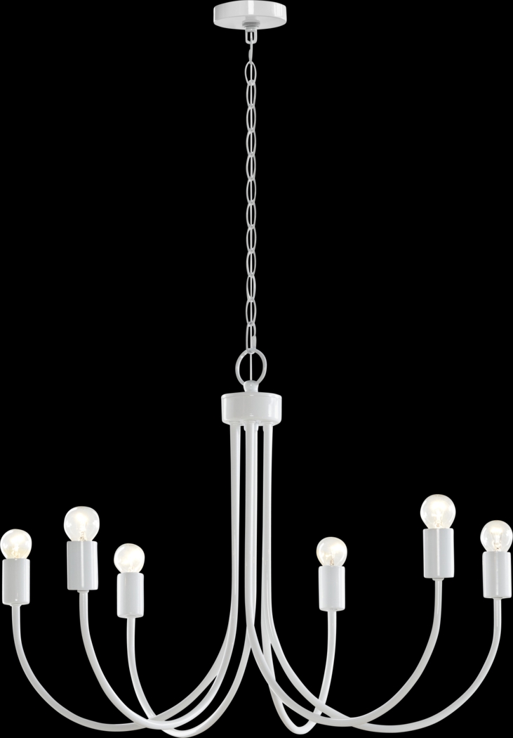 Drew Street White Chandelier - Thumbnail - Image 1