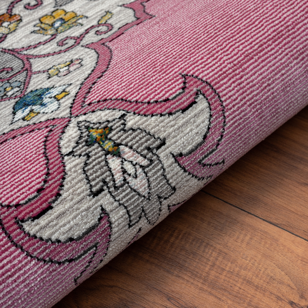 Drewellan Pink 7'6 x 9'6 Rug - Thumbnail - Image 4