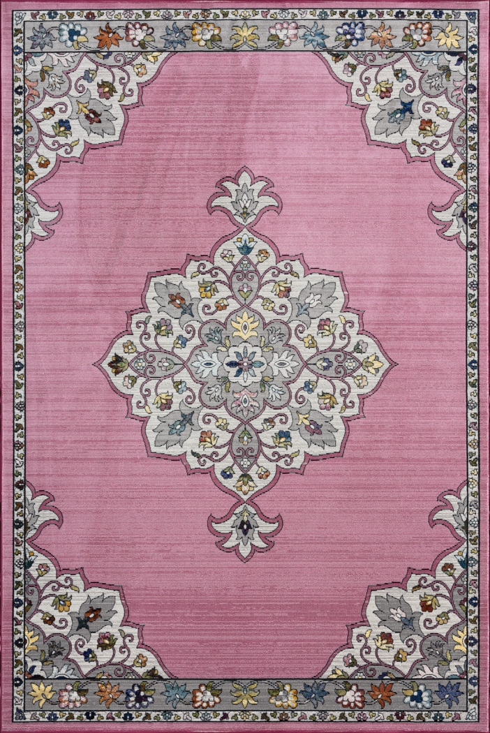 Drewellan Pink 7'6 x 9'6 Rug - Thumbnail - Image 1