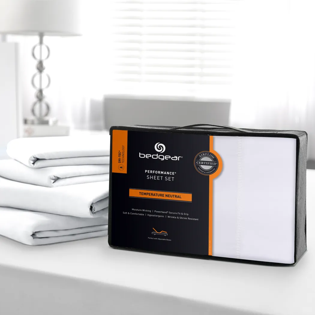 Dri-Tec Performance White 4 Pc Queen Bed Sheet Set - Thumbnail - Image 2