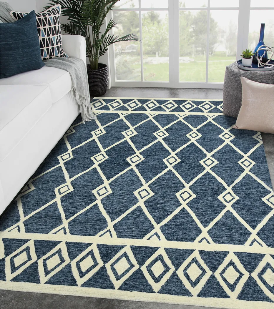 Driax Navy 8' x 10' Rug - Thumbnail - Image 2