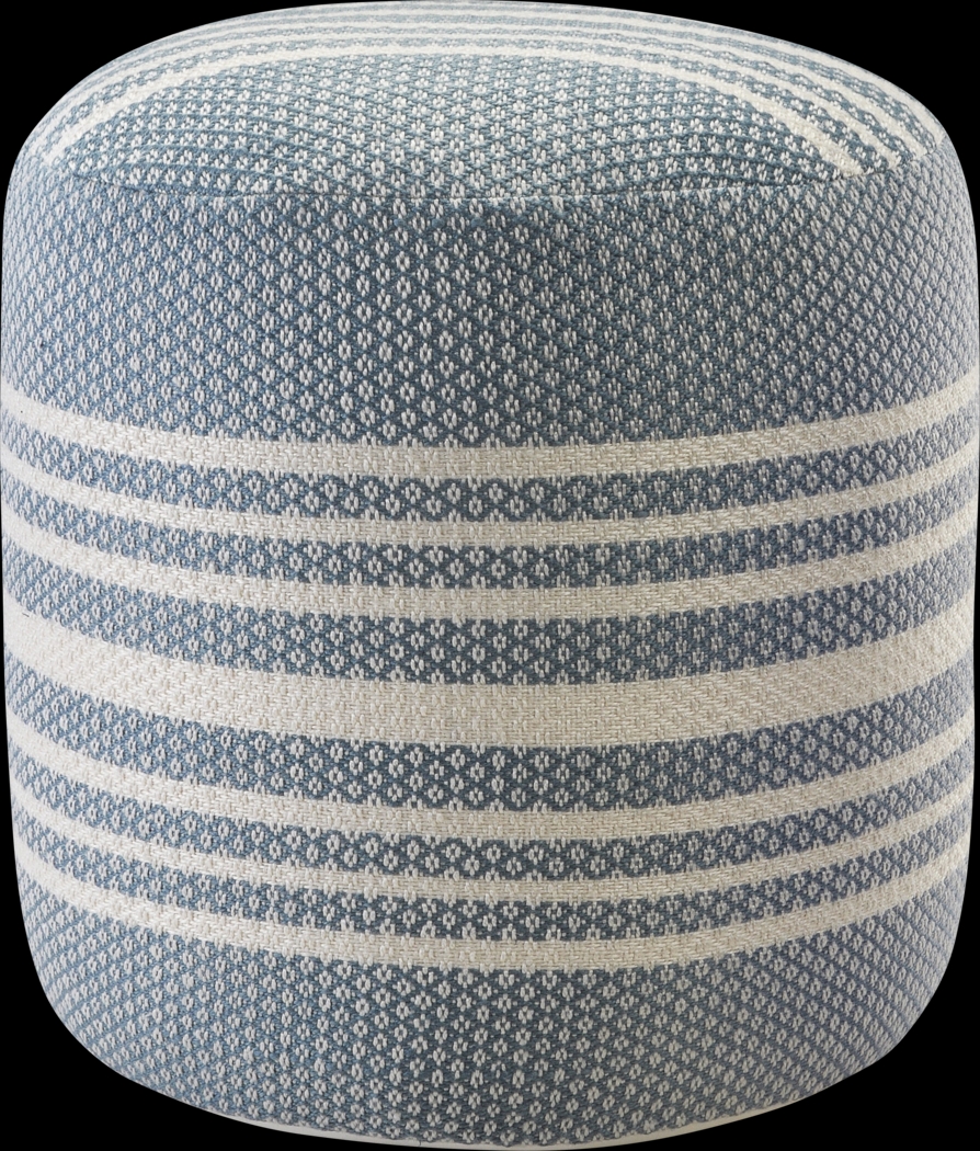 Drifthug Blue Indoor/Outdoor Pouf - Thumbnail - Image 1