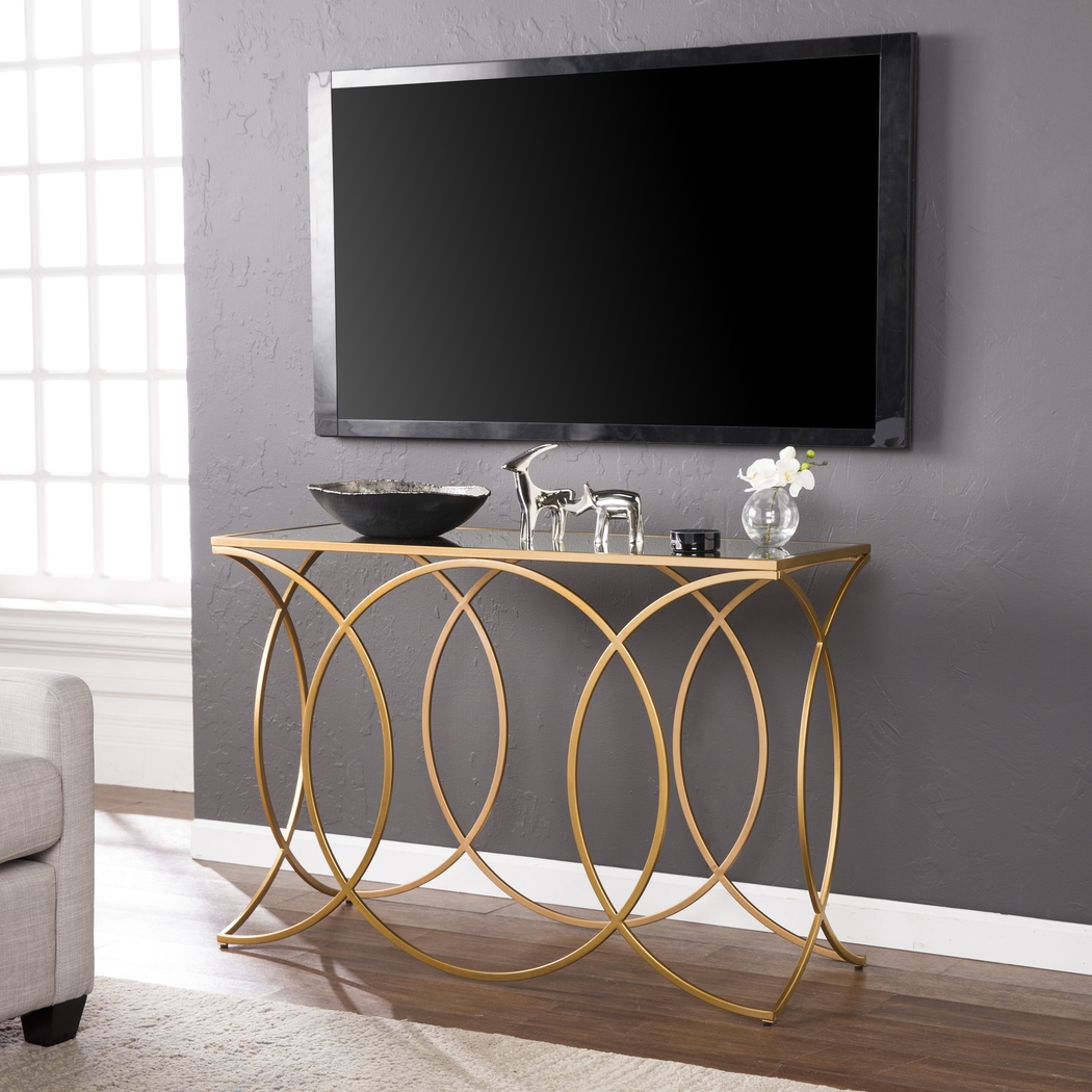 Drifton Gold Console Table - Thumbnail - Image 2