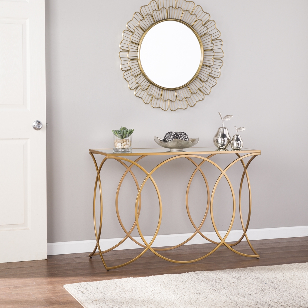 Drifton Gold Console Table - Thumbnail - Image 4