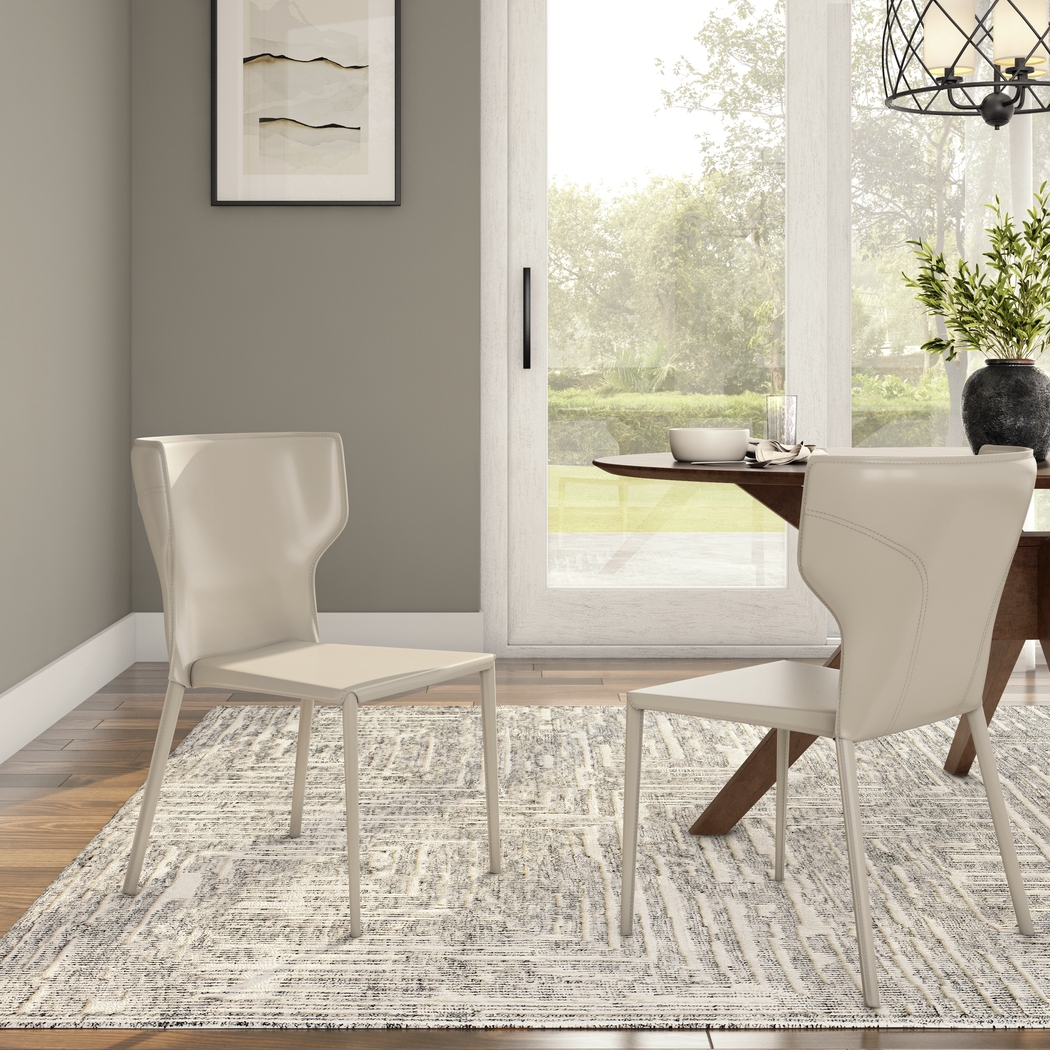 Drost Light Gray Dining Chair, Set of 2 - Thumbnail - Image 3