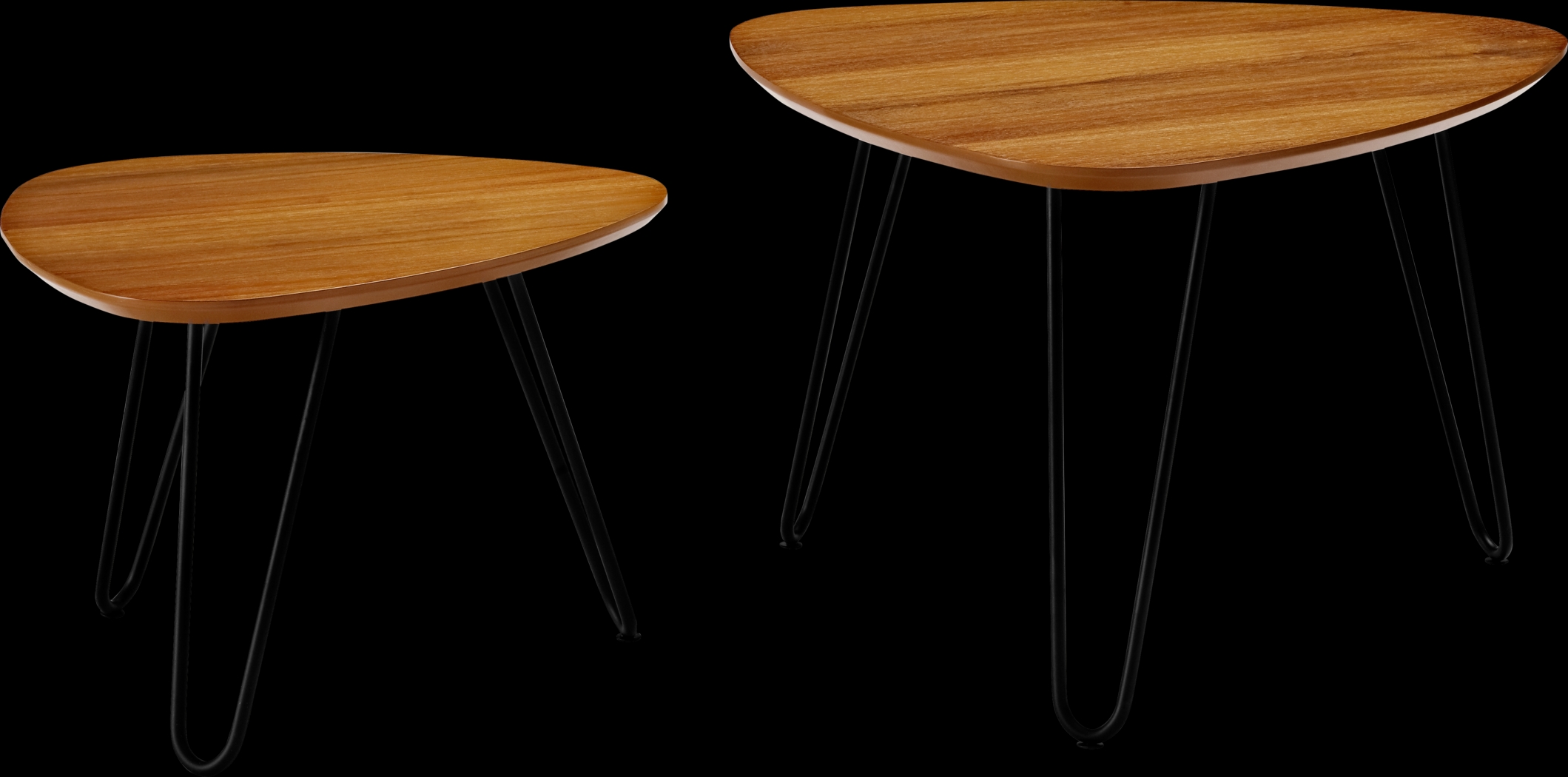 Druelle Walnut Nesting Tables, Set of 2 - Thumbnail - Image 1