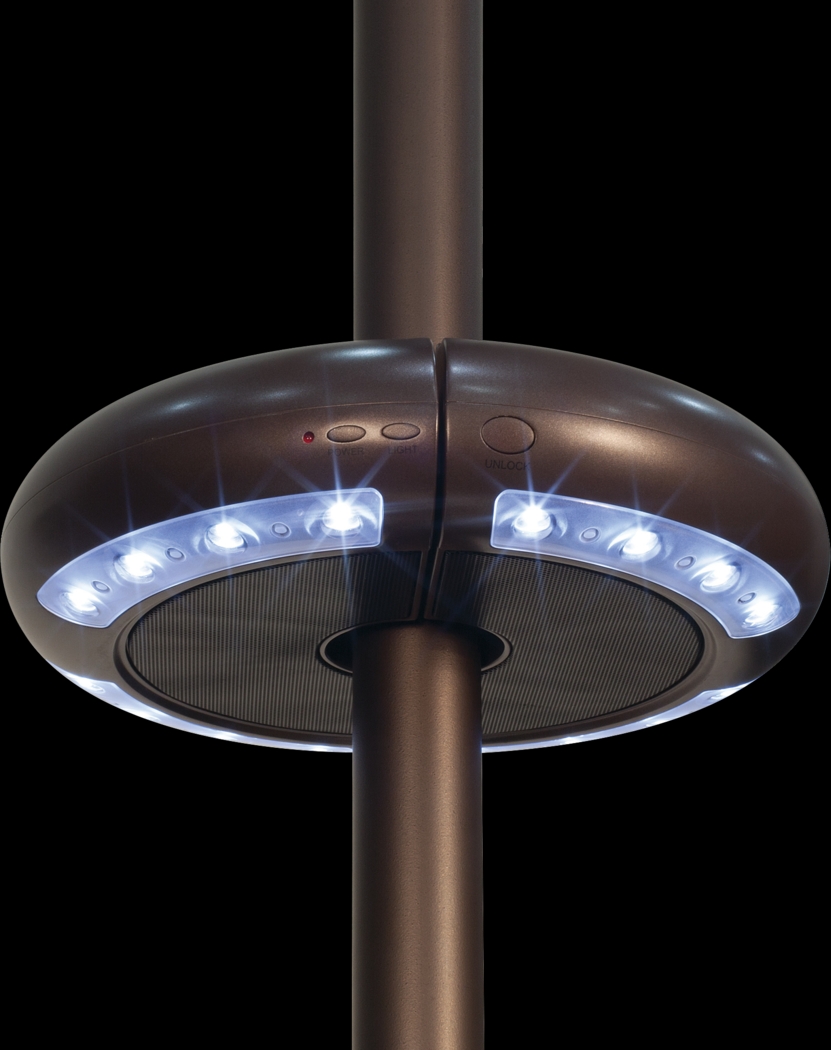 Drumlin Luna Bronze Outdoor Umbrella Light with Bluetooth Speaker - Thumbnail - Image 3