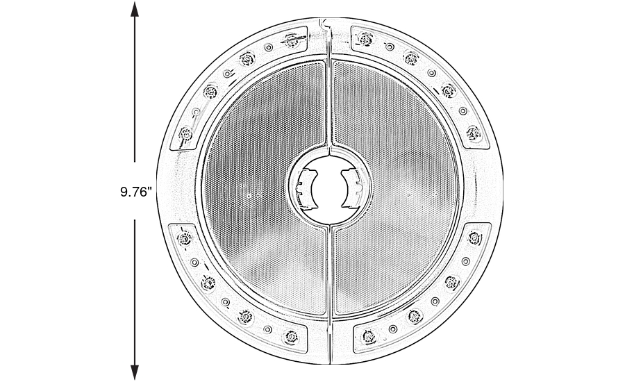 Dimension Image. Please refer to the Dimension Tab on this page for dimension details.