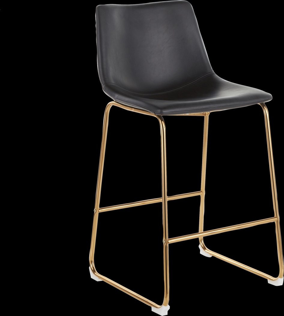 Dryades Black Counter Height Stool, Set of 2 - Thumbnail - Image 2